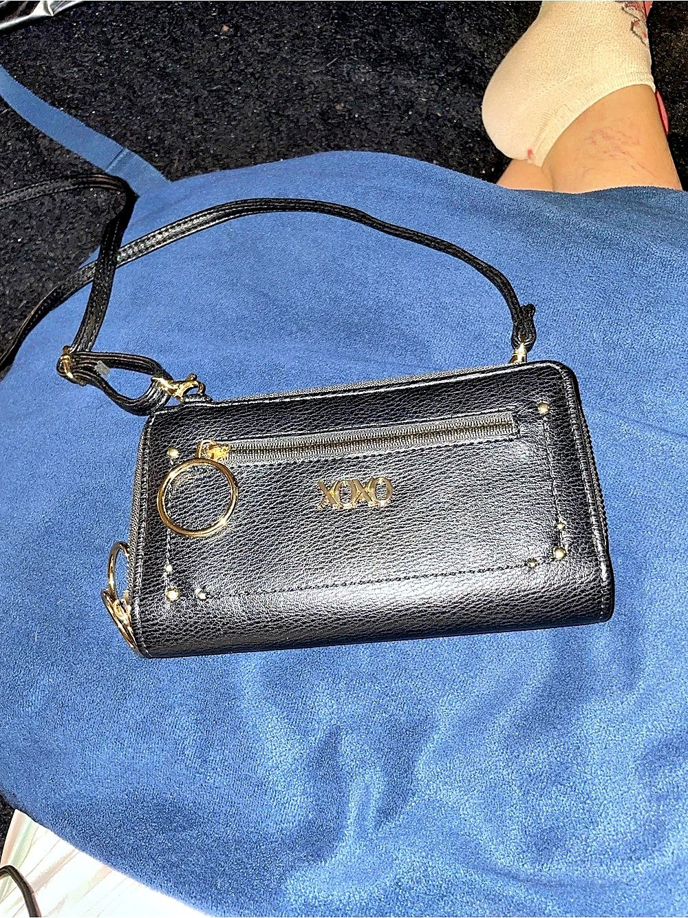 XOXO Black Wristlet